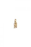 CHARM DE ALEACION DE METALES BAÑADO EN ORO DE 18 K CON FORMA DE LETRA N CON ARGOLLA Charm