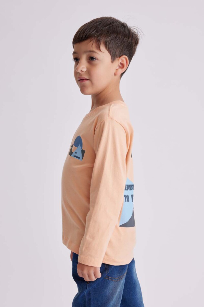 Remera manga larga Salmón