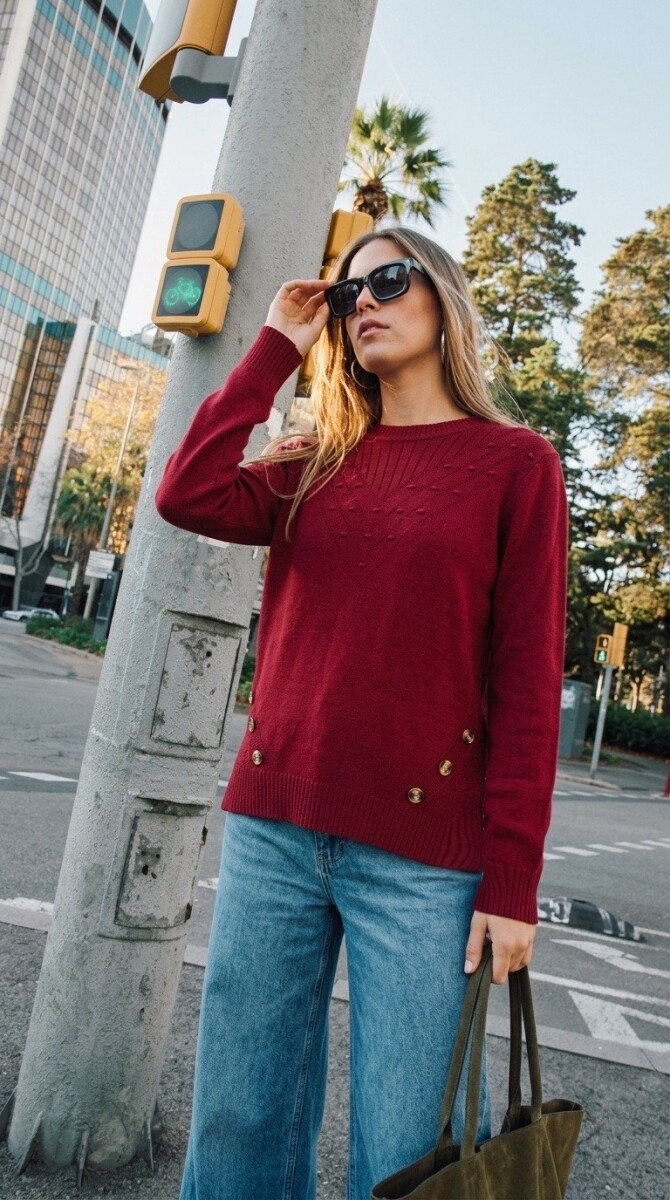 Sweater Jay - Bordó 