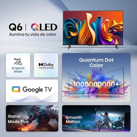 SMART TV HISENSE 65" QLED SERIE Q6N - 4K ULTRA UHD SMART TV HISENSE 65" QLED SERIE Q6N - 4K ULTRA UHD