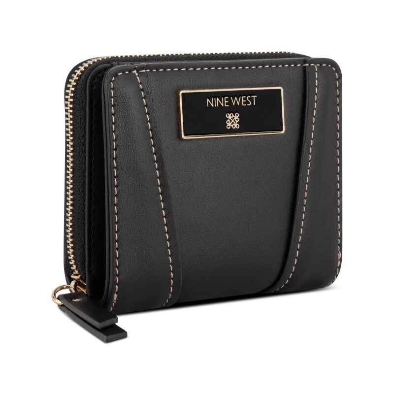 Small Leather Goods Fleura Zip Around Black