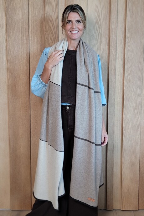 Bufandón Burdeos Visón Tostado