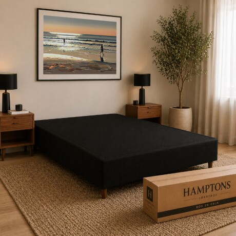 Smart Box Hamptons Extra King 200x200 cm Negro