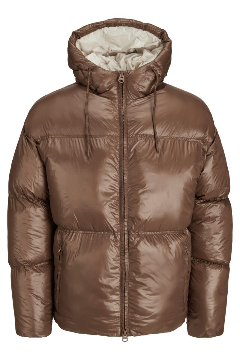 Chaqueta Clean Acolchada Brillo Seal Brown