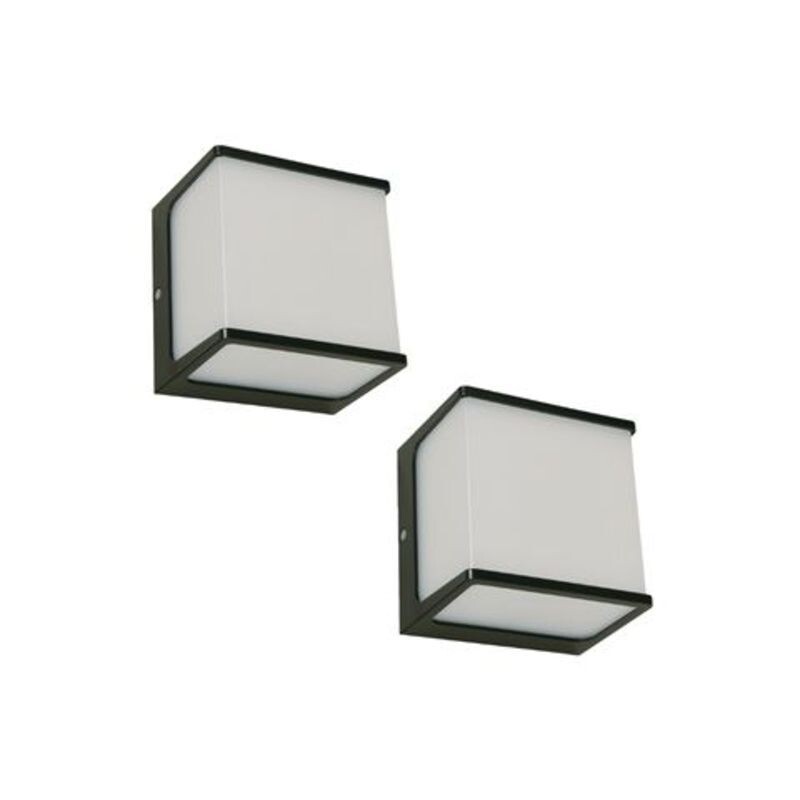 PACK APLIQUE LED QUADRA 8W 4000K 100-240V NEGRO 2P/ EXTERIOR PACK APLIQUE LED QUADRA 8W 4000K 100-240V NEGRO 2P/ EXTERIOR