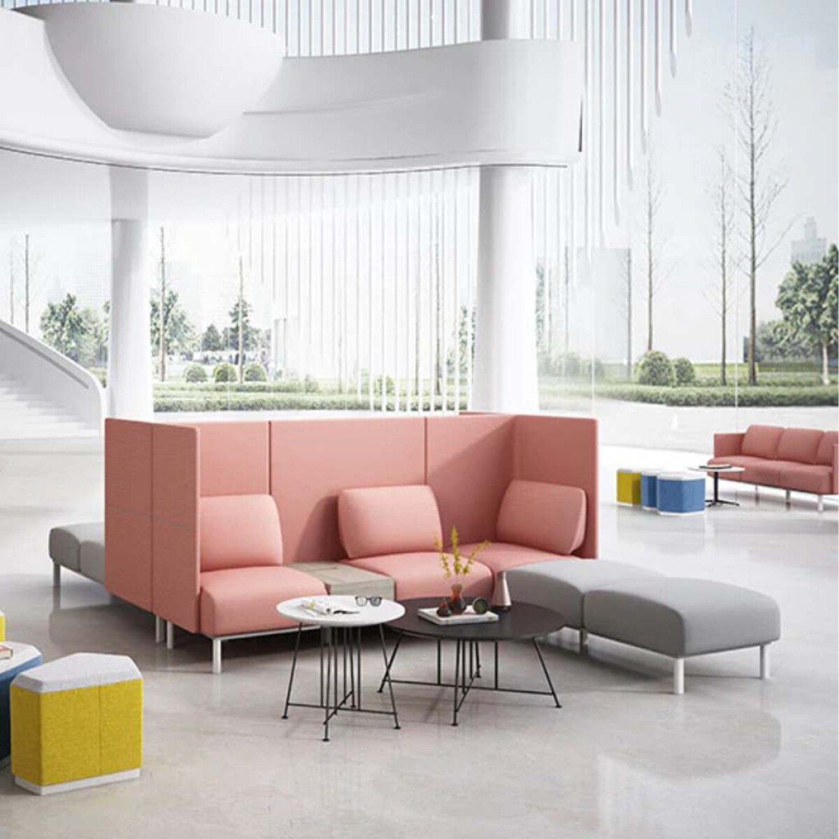 Sofa Lancy 3 Modulos Color Rosado 