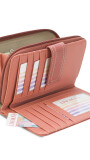 BILLETERA AGNES ZIGZAG CRUDO Y CORAL