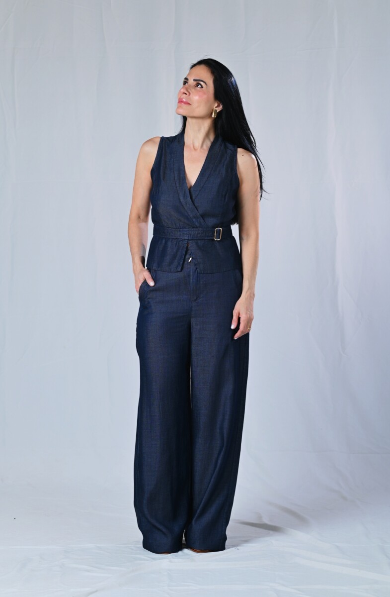 Chaleco de jean Audelia - Azul 