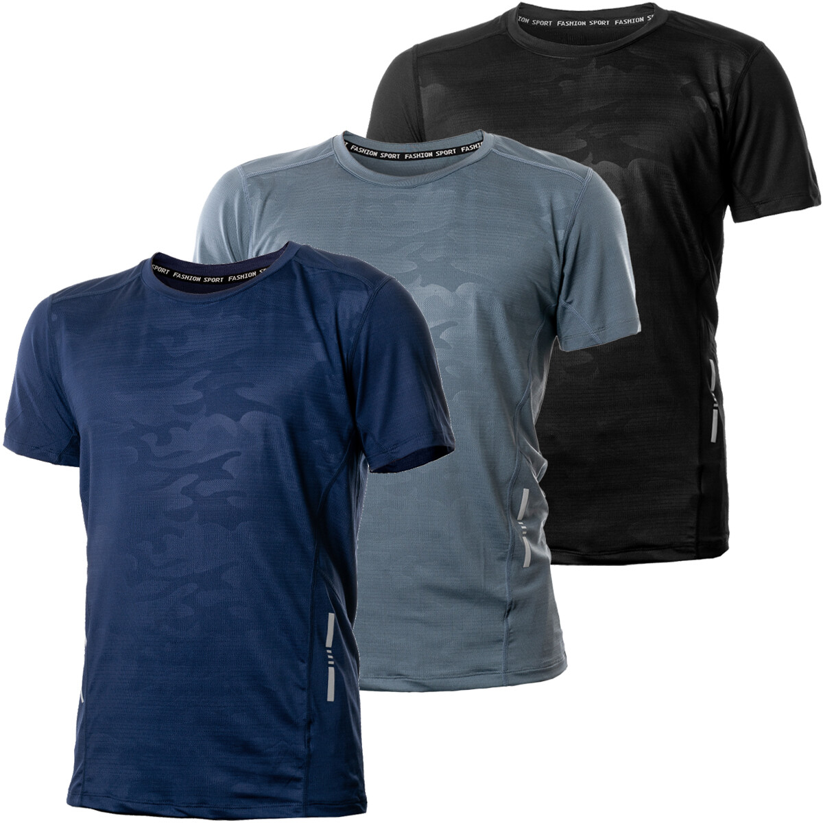 Set X3 Remeras Deportivas Para Entrenamiento Hombre - Vst015005-xl 