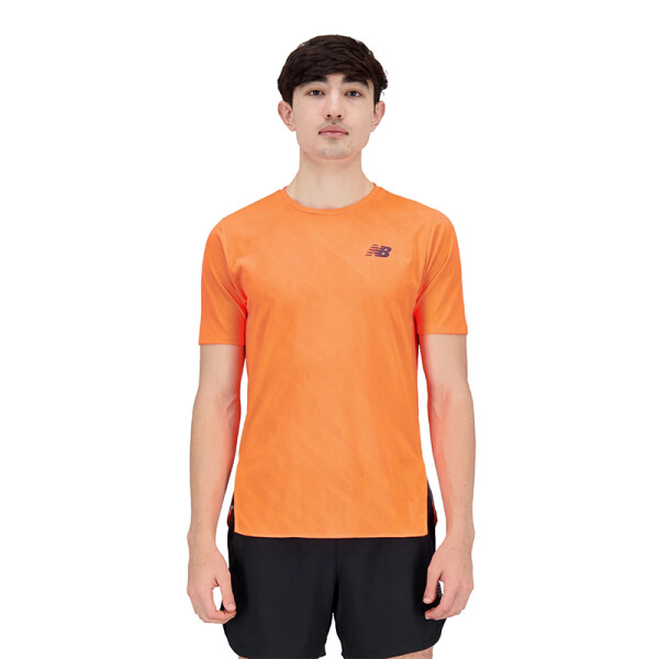 Remera New Balance Q Speed Naranja