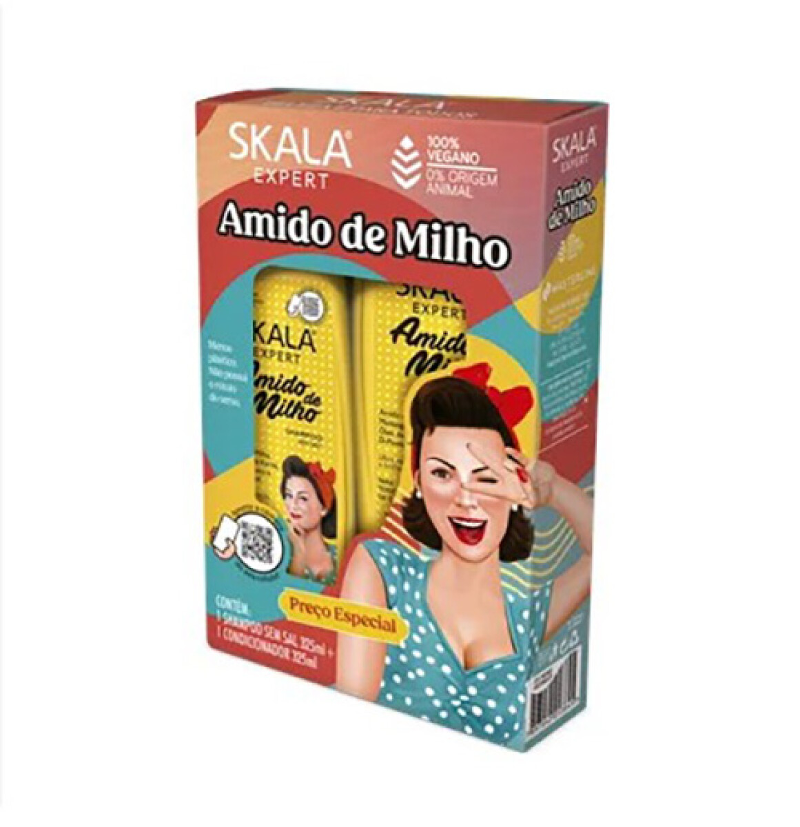 Pack Skala 100% Vegano Shampoo 325 ml + Aco 325 ml - Almidón de maíz 
