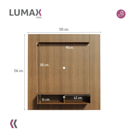 Rack Panel Mueble para TV Lumax Arizona Rústico Rack Panel Mueble para TV Lumax Arizona Rústico