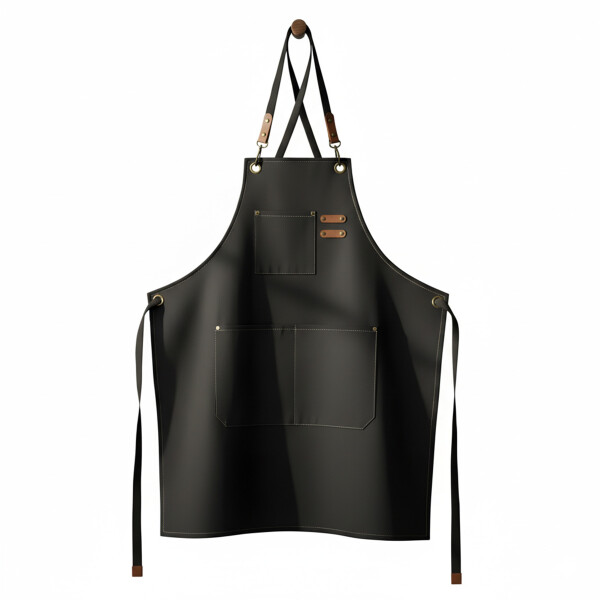 Delantal Gastronómico Jean Cocina Barbería Asado Chef Taller Color Negro