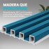 Pack x10 Wpc Simil Madera Wall Panel Lambrin 2.90x16.7 Azul 1