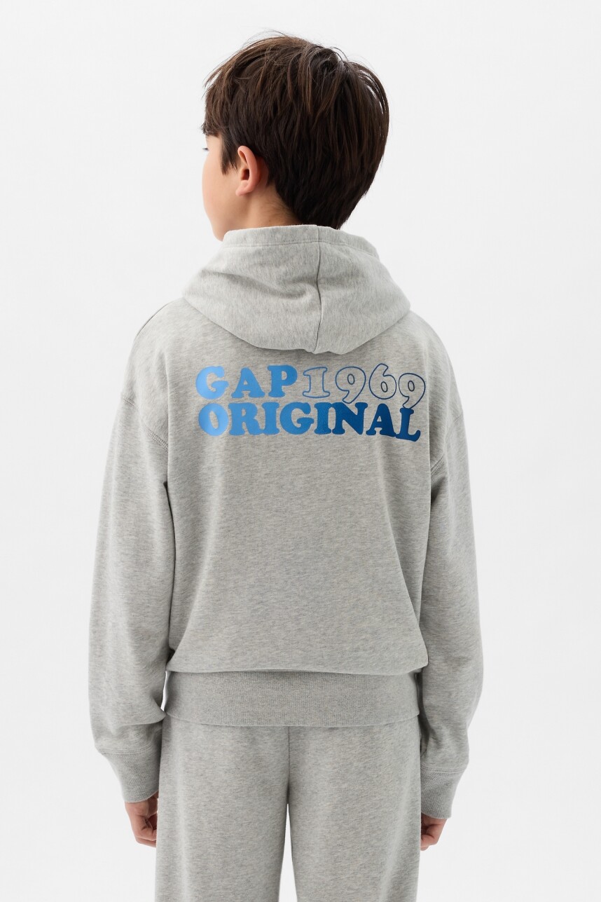 Buzo Canguro Logo Gap Niño Sin Felpa B08