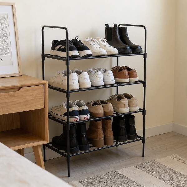 Zapatera Organizador de Zapatos IMBACK IBK-PER010 | 4 Niveles, Compacta, Multiuso y Resistente Zapatera Organizador de Zapatos IMBACK IBK-PER010 | 4 Niveles, Compacta, Multiuso y Resistente