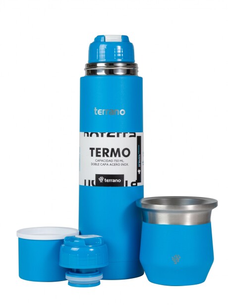 Kit Acero Bala - 750mL + Mate Flap Azul Eléctrico