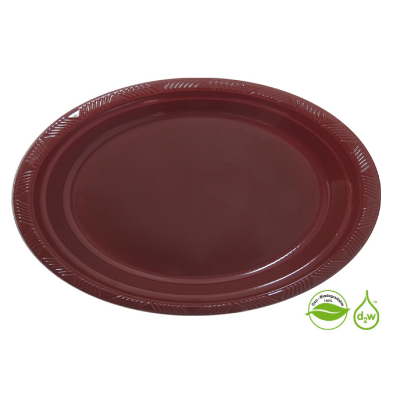 Plato Biodegradable 17cm x10Un Cranberry