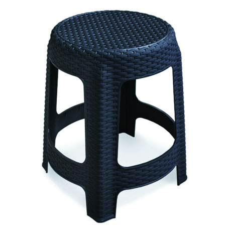 Banqueta simil rattan x10 NEGRO