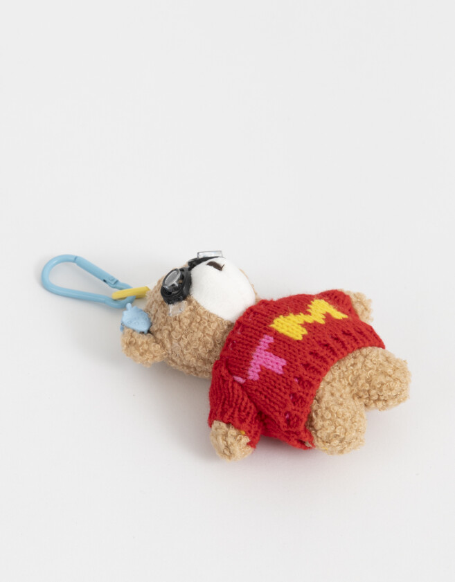 Llavero Peluche Llavero Y Charm De Osito #tm - Marron Camel