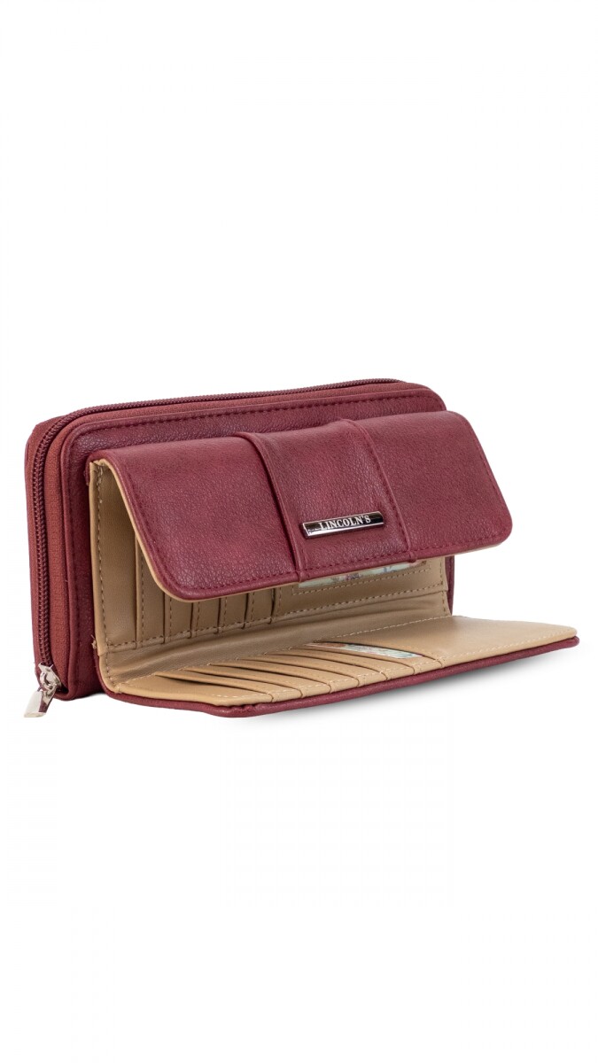 BILLETERA GLADIOLO - MERLOT 