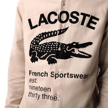 Camisa LACOSTE de Franela Brown