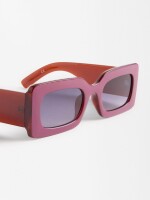 Gafas De Sol Rectangulares burdeos