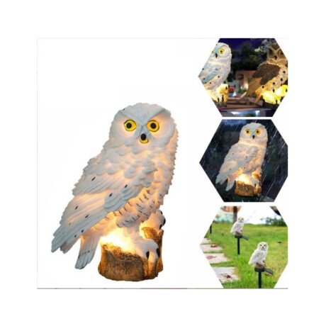 BÚHOS LED SOLAR PARA JARDÍN JLKQA-084 BLANCO