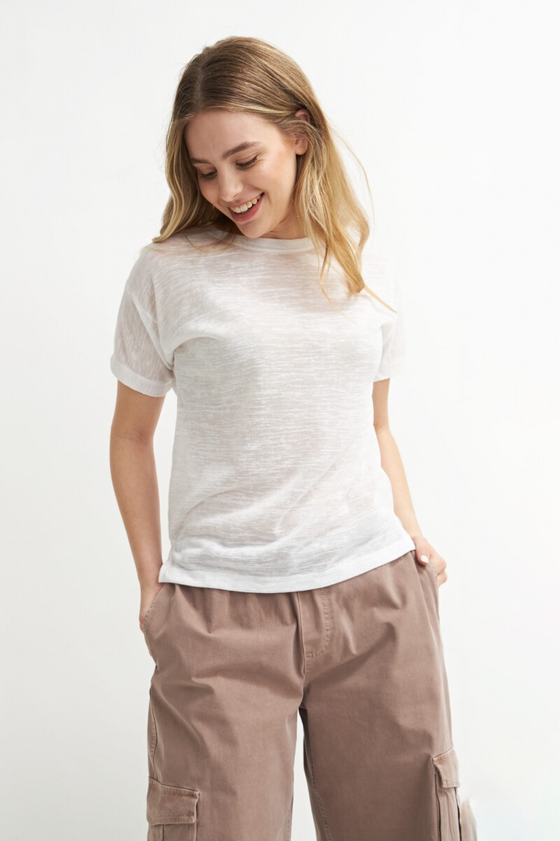 Remera manga corta BLANCO