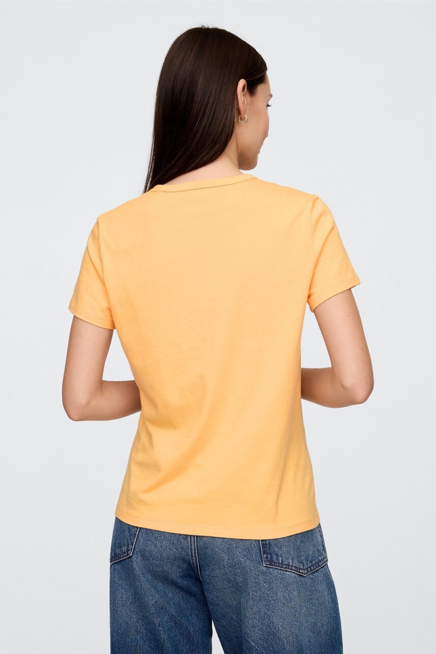 Remera Cuello Redondo Mujer Orange Nectar 660