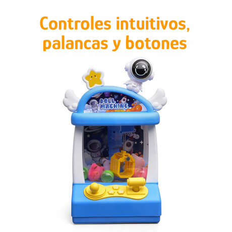 Máquina Atrapa Premios Infantil Con Luces Sonidos Astronauta Azul