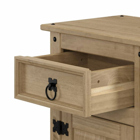 MESA DE LUZ O NOCHE 1 PUERTA 1 CAJÓN MADERA MACIZA EN LÍNEA MEXICANA Marrón