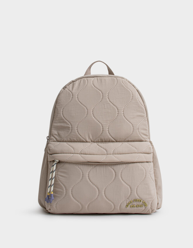 Mochilas Urbanas Puffy Mochila Deportiva Acolchada - Marron Beige