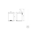 PAPELERA TACHO ACERO INOXIDABLE TRAMONTINA 12LTS PLATEADO
