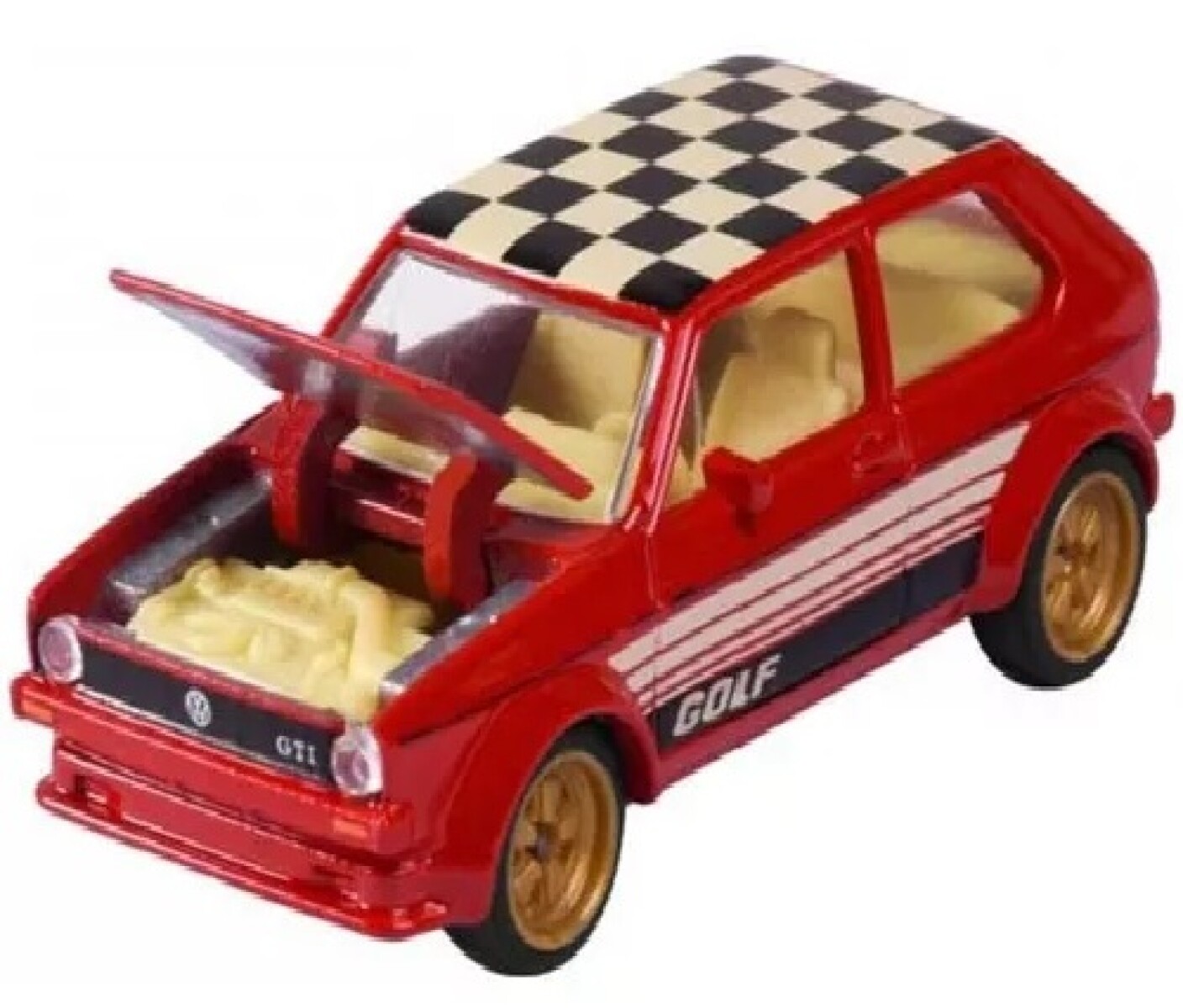 Autos de metal Deluxe con estuche: - Volkswagen Golf MK 1 Red 