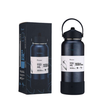Botella Térmica Con Pico 950Ml. Azul Metalizado