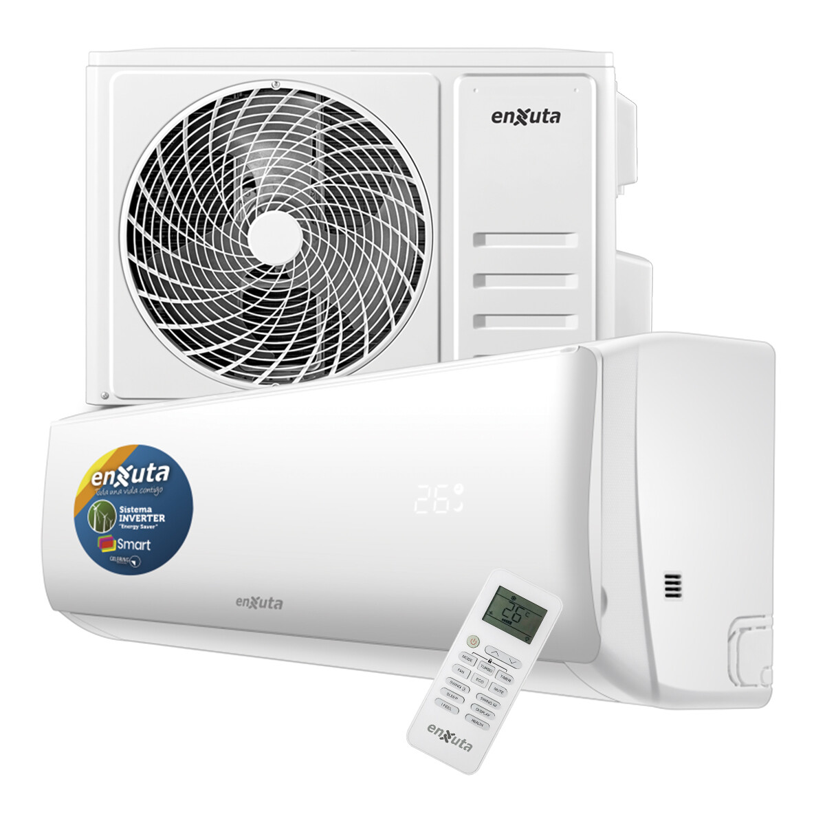 Aire Acondicionado Enxuta Aaenxi222s 24.000 B - AIRE A. ENXUTA SMART 24000 BTU INVERTER 