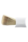 Pack x 100 - estuche pillow 7 x 8 cm. REVERSIBLE BLANCO - MADERA