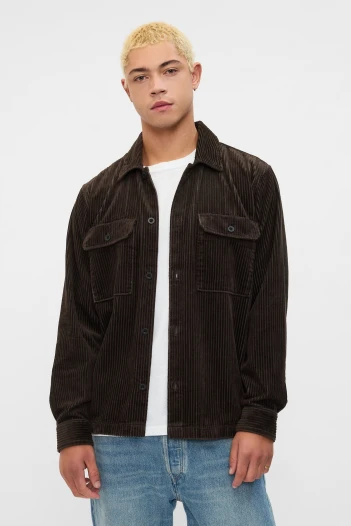 Sobre Camisa De Pana Hombre Terra Brown