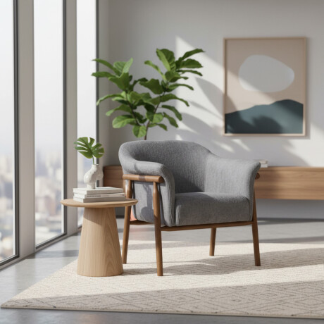 Butaca Lucca - Tela Microfibra C52 (Ceniza)