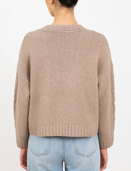 Cardigan crop beige