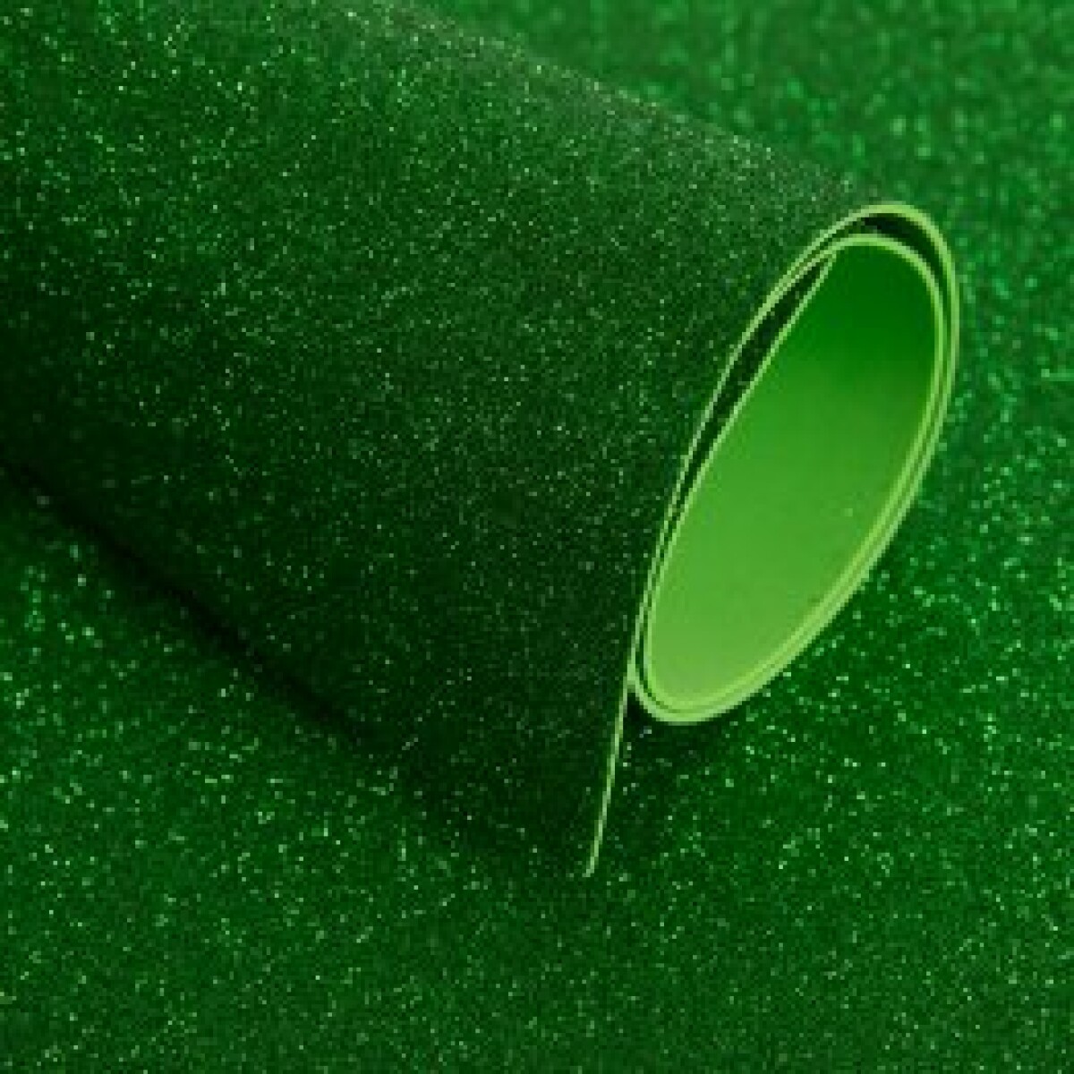 Goma Eva 40 cm x 60 cm con Brillantina - Verde 