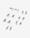 Aros Sets Metal Set De Aros Pasantes - Plateado Rodio