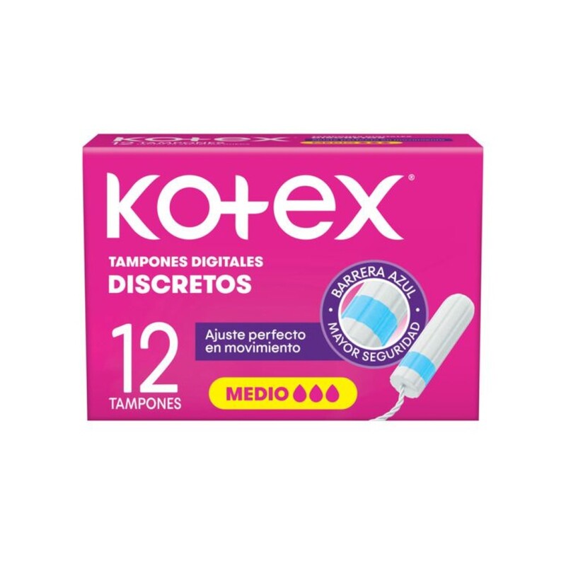 KOTEX TAMPONES MEDIANO X12 Kotex Tampones Mediano X12