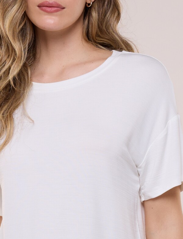 Remera Boxy Hombro Caido BLANCO