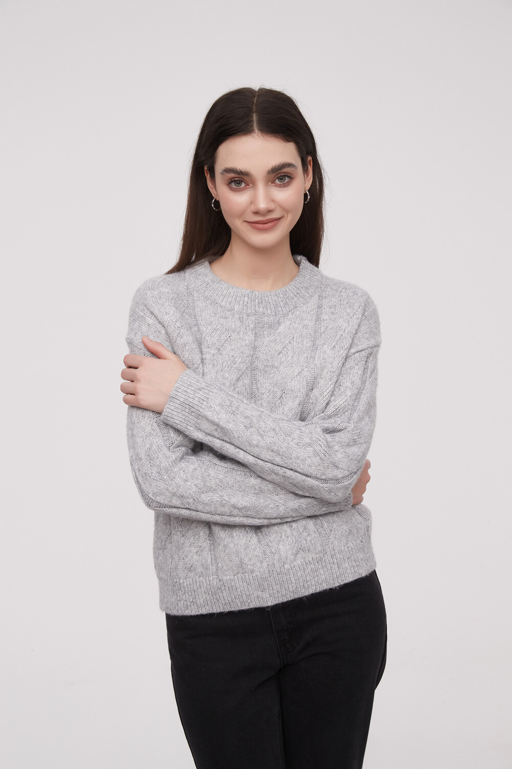 Sweater Osada Gris Melange Medio