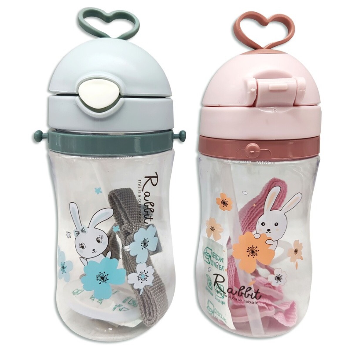 BOTELLA CON SORBITO CONEJO COLORES SURTIDOS 