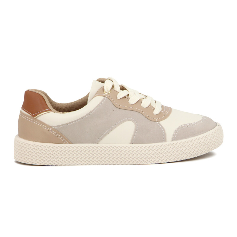 Beira Rio Deportivo Acordonado Mujer Blanco-beige