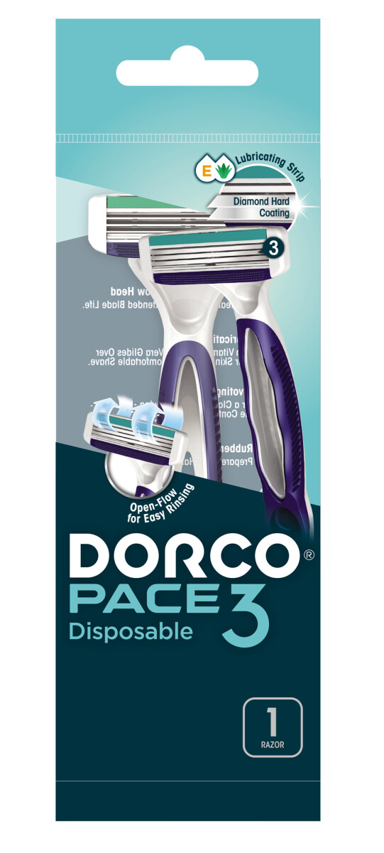 DORCO MAQUINA DE AFEITAR PACE 3H UNID. 