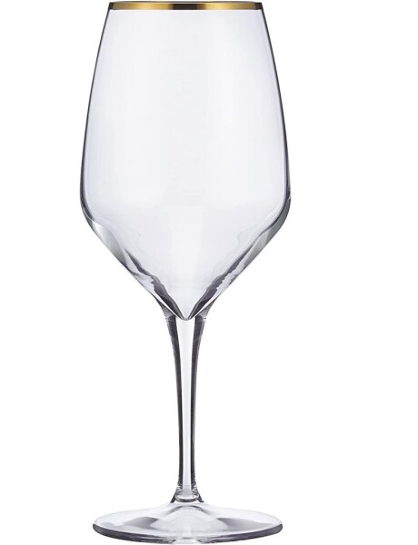 SET 6 COPAS VINO 580CC BORDE DORADO NAPA PASABAHCE SET 6 COPAS VINO 580CC BORDE DORADO NAPA PASABAHCE